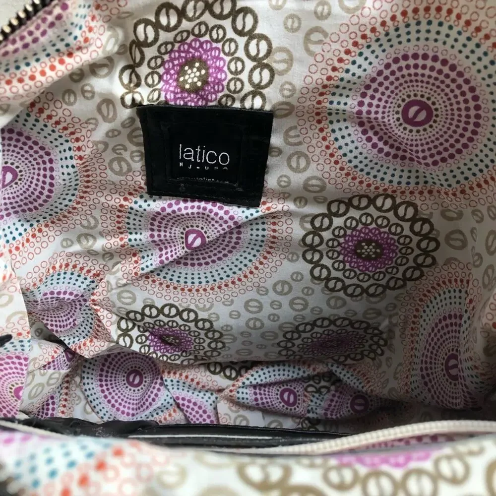 NWT Latico Leather black white color block Dee Dee shoulder bag